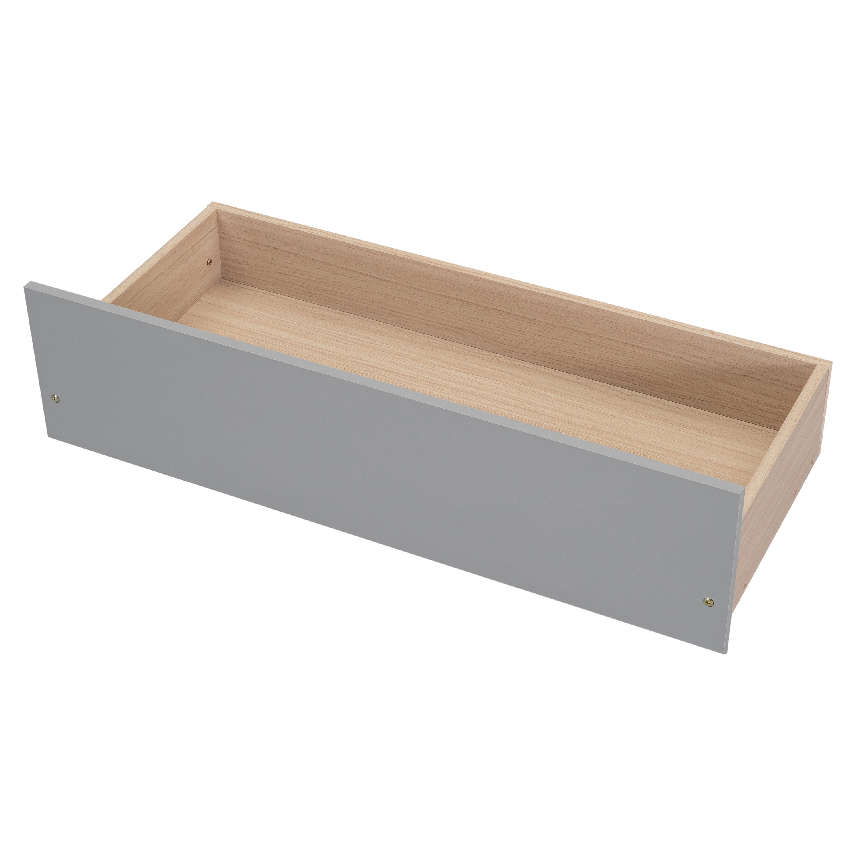 Full Size Bed with Storage Case, 2 Storage drawers, Lengthwise Support Slat,Grey Full Size Bed with Storage Case, 2 Storage drawers, Lengthwise Support Slat,Grey
