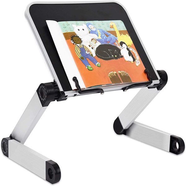 Book Stand, Book Holder Adjustable Height & Angle Ergonomic with Page Paper Clips for Reading Big Heavy Textbooks Music Books Tablet Cook Recipe Hands Book Stand, Book Holder Adjustable Height & Angle Ergonomic with Page Paper Clips for Reading Big Heavy Textbooks Music Books Tablet Cook Recipe Hands